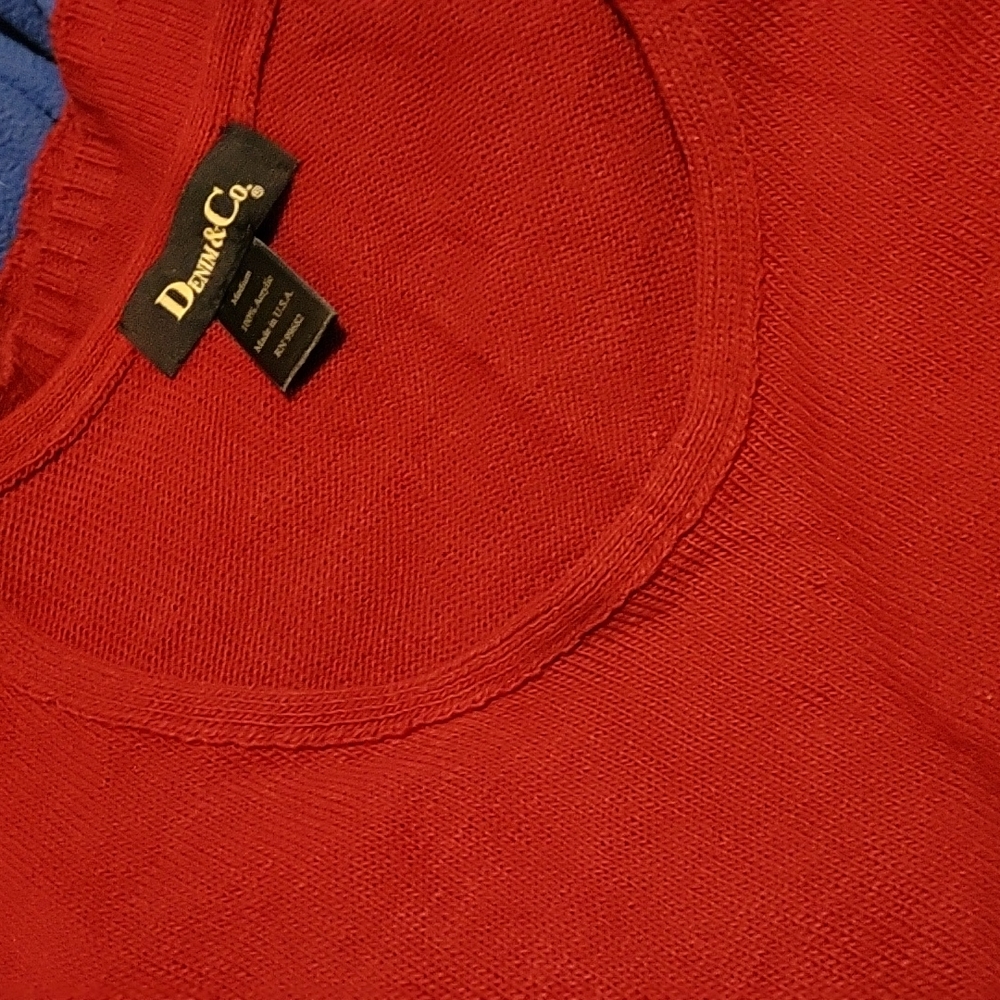 Denim &Co. Tank top size: medium in red